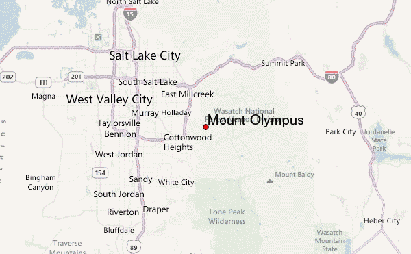 Mount Olympus Location Map