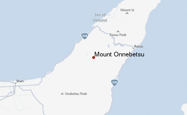 Mount Onnebetsu Location Map