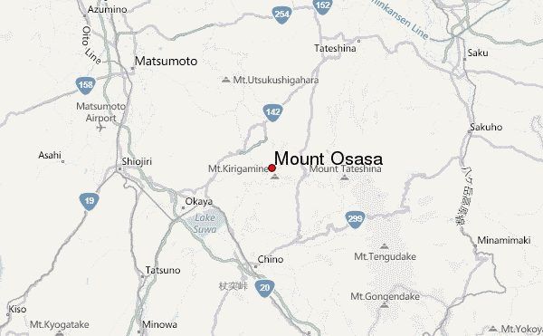 Mount Ōsasa Location Map
