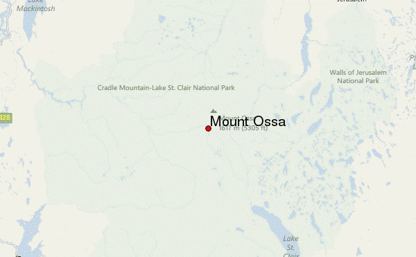 Mount Ossa Location Map