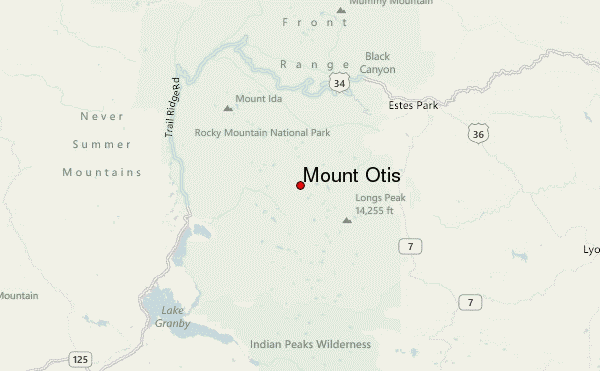 Mount Otis Location Map