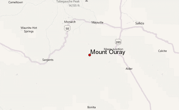 Mount Ouray Location Map