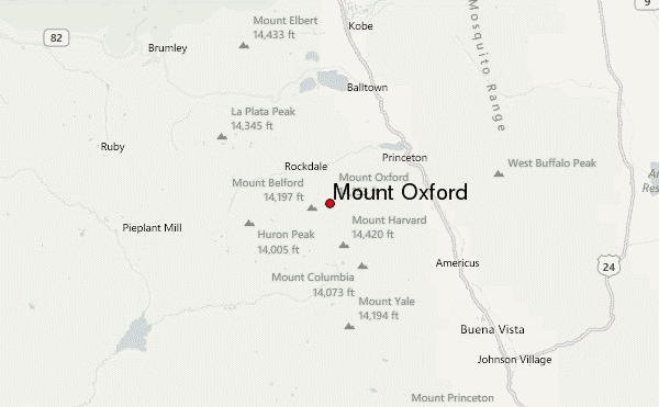 Mount Oxford Location Map