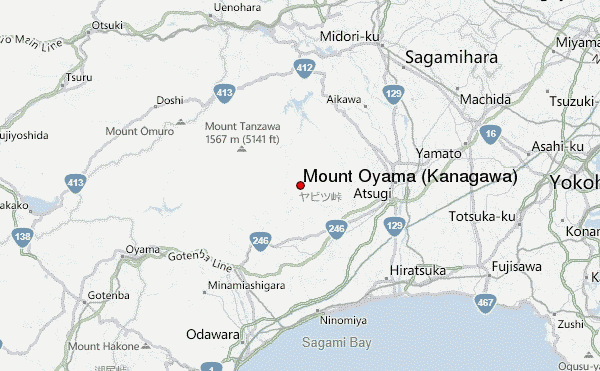 Mount Ōyama (Kanagawa) Location Map