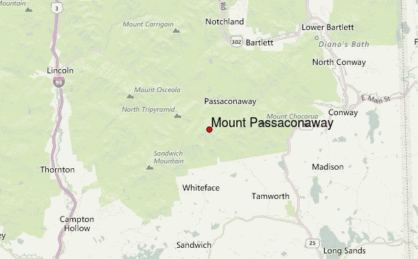 Mount Passaconaway Location Map