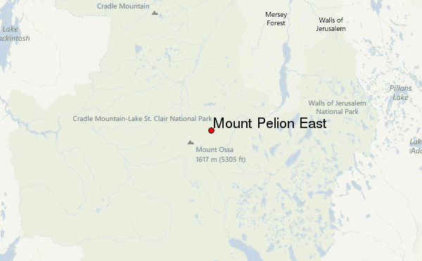 Mount Pelion East Location Map