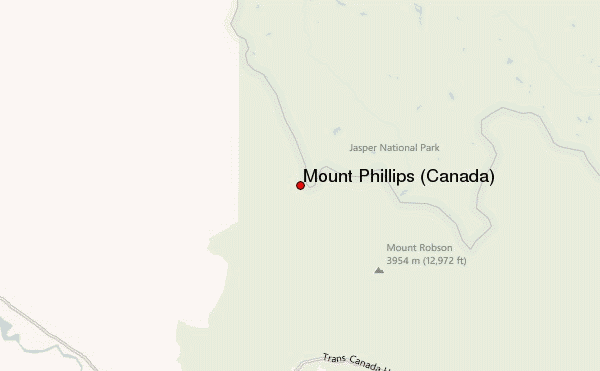 Mount Phillips (Canada) Location Map