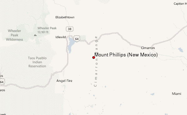 Mount Phillips (New Mexico) Location Map