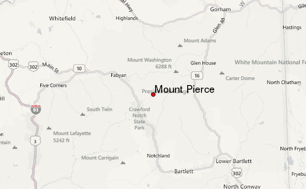 Mount Pierce Location Map