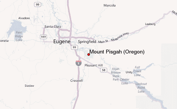 Mount Pisgah (Oregon) Location Map