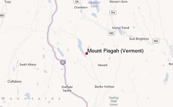 Mount Pisgah (Vermont) Location Map