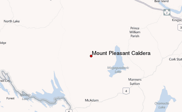 Mount Pleasant Caldera Location Map