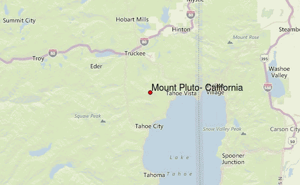 Mount Pluto, California Location Map