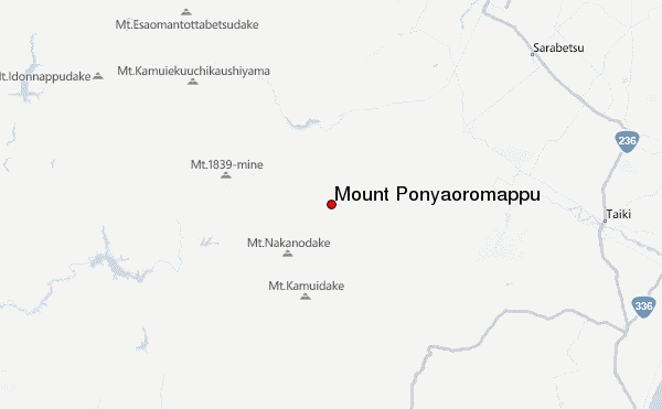 Mount Ponyaoromappu Location Map
