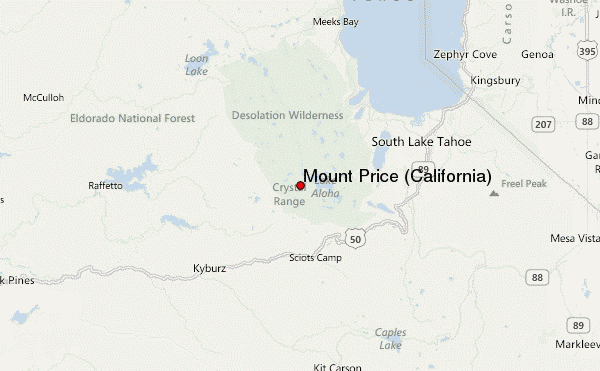 Mount Price (California) Location Map