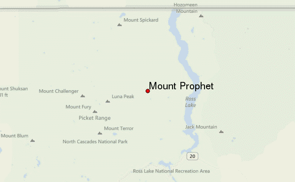 Mount Prophet Location Map