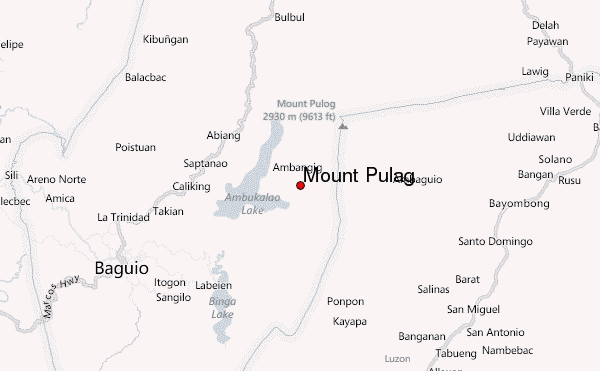 Mount Pulag Location Map