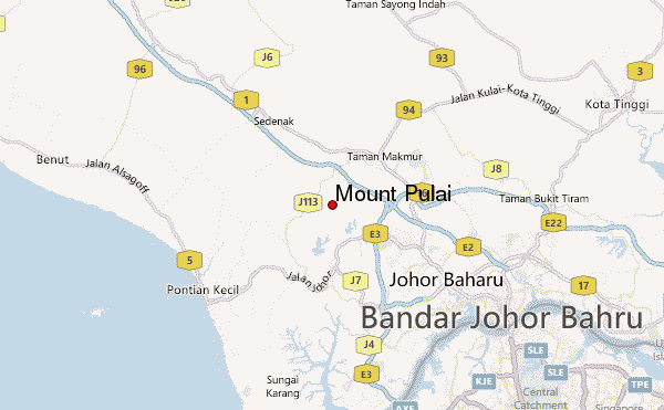Mount Pulai Location Map