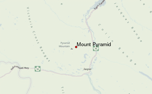 Mount Pyramid Location Map