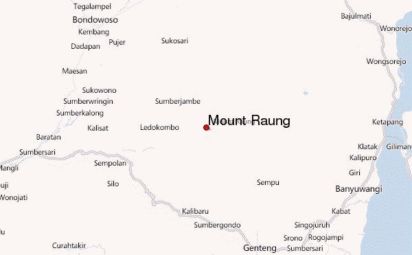 Mount Raung Location Map
