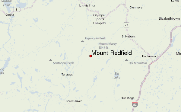 Mount Redfield Location Map