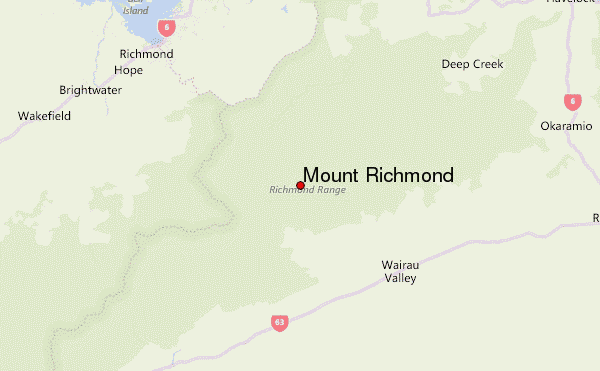 Mount Richmond Location Map