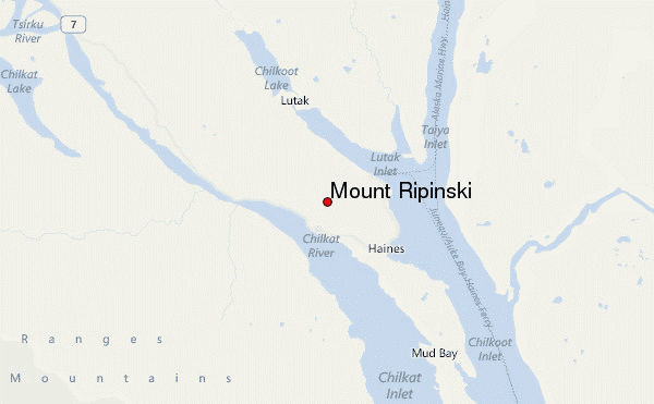 Mount Ripinski Location Map