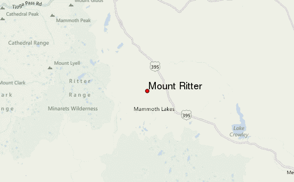 Mount Ritter Location Map