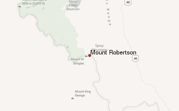 Mount Robertson Location Map
