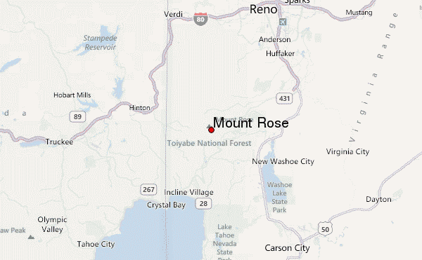 Mount Rose Location Map