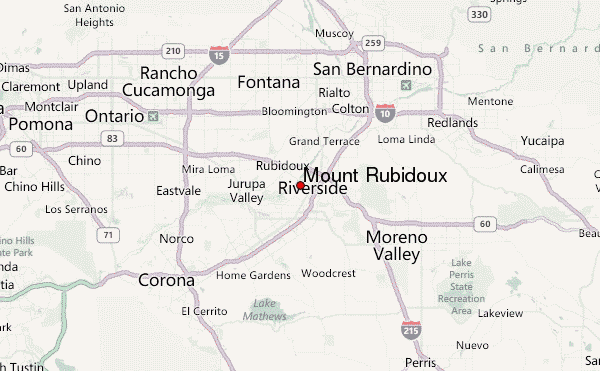 Mount Rubidoux Location Map