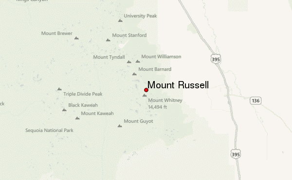 Mount Russell Location Map