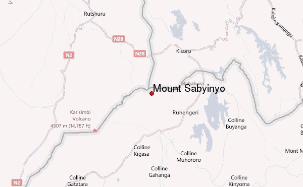Mount Sabyinyo Location Map