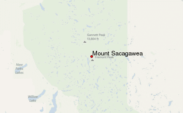 Mount Sacagawea Location Map
