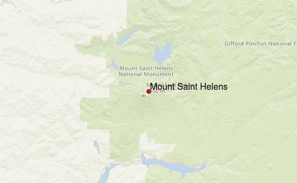 Mount Saint Helens Location Map