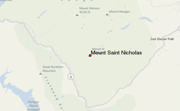 Mount Saint Nicholas Location Map