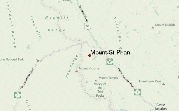 Mount St. Piran Location Map