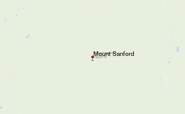 Mount Sanford Location Map