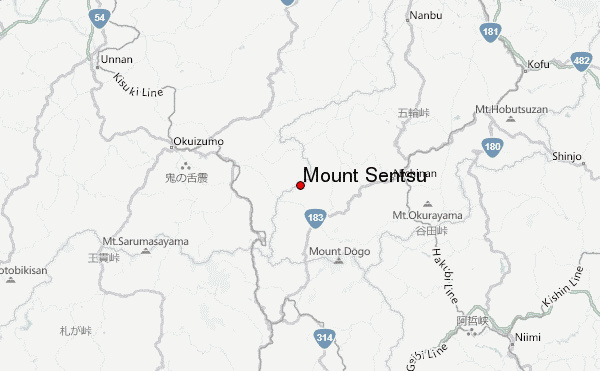 Mount Sentsū Location Map