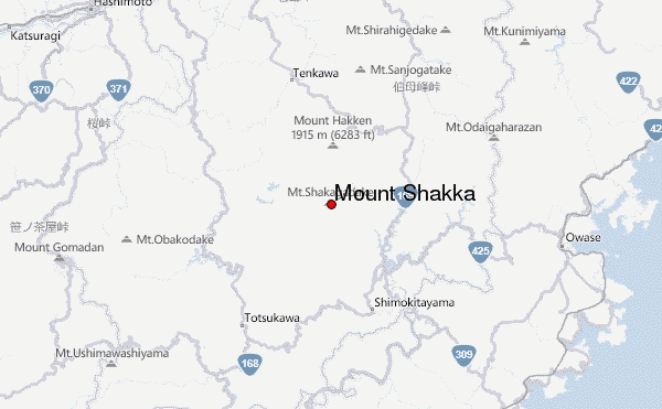 Mount Shakka Location Map