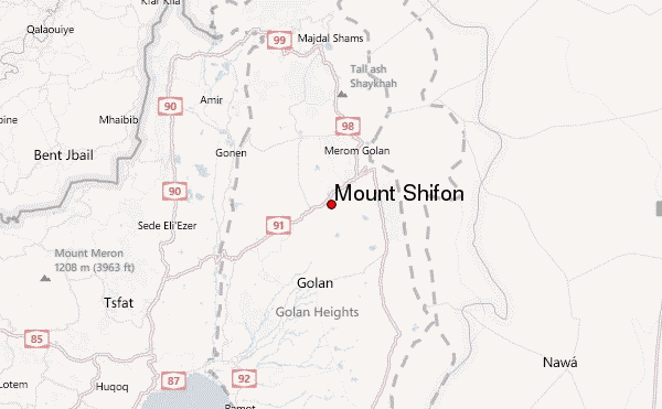 Mount Shifon Location Map