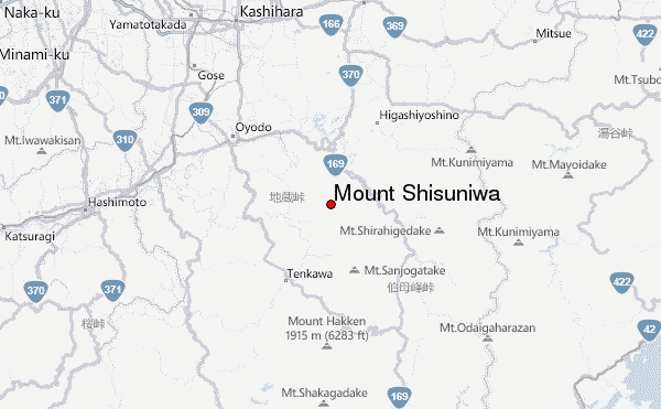 Mount Shisuniwa Location Map