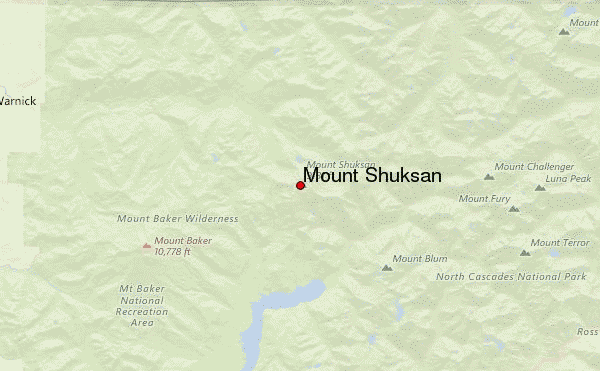 Mount Shuksan Location Map