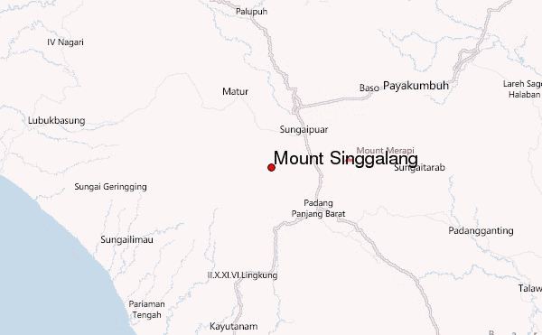 Mount Singgalang Location Map