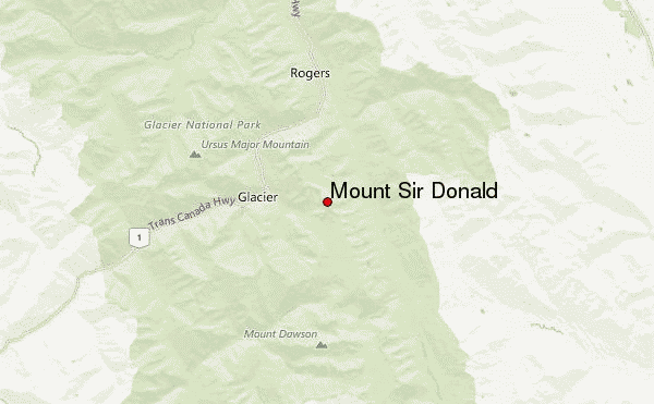 Mount Sir Donald Location Map