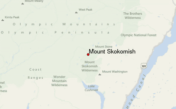 Mount Skokomish Location Map
