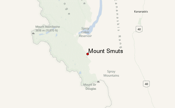 Mount Smuts Location Map
