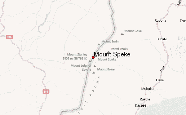 Mount Speke Location Map