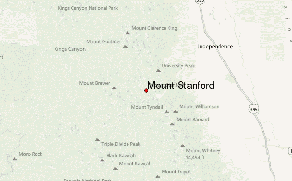 Mount Stanford Location Map