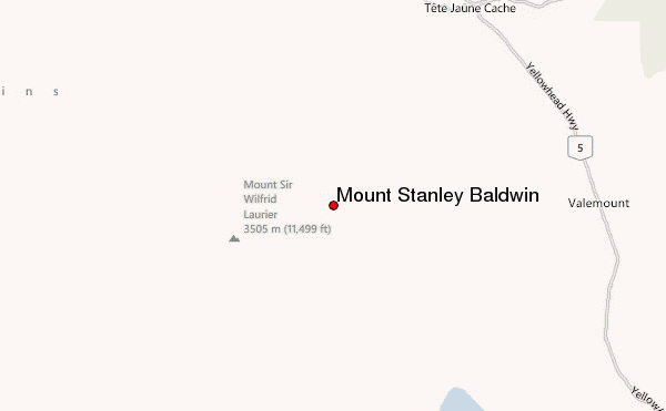 Mount Stanley Baldwin Location Map